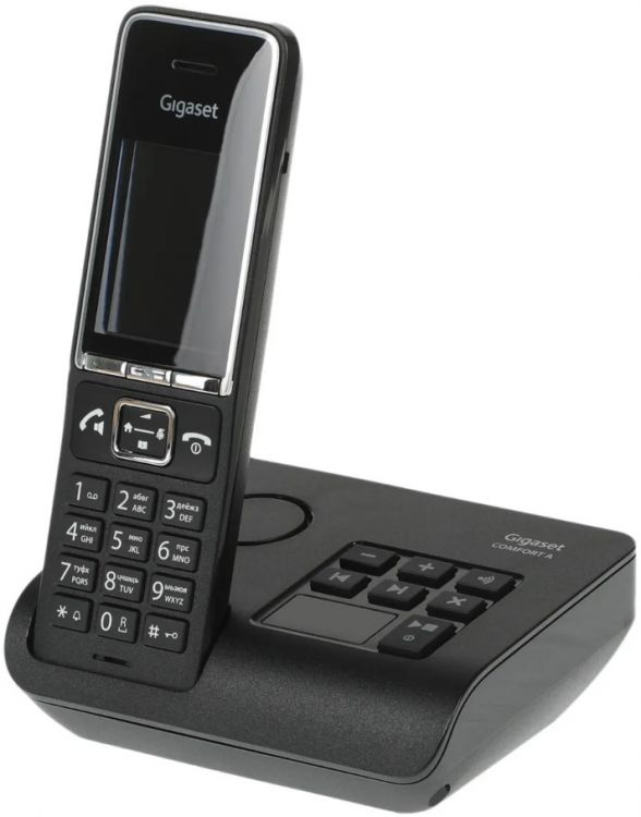 Телефон DECT Gigaset Comfort 550A RUS S30852-H3021-S304 черный автоответчик - фото 1