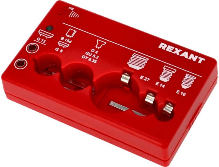 Тестер Rexant 604-803 для ламп, портативный, на батарейке портативный тестер для проверки ламп c2r csx01 1 шт