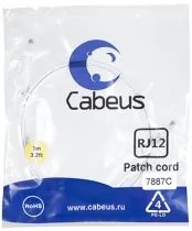 Cabeus PC-TEL-RJ12-1m