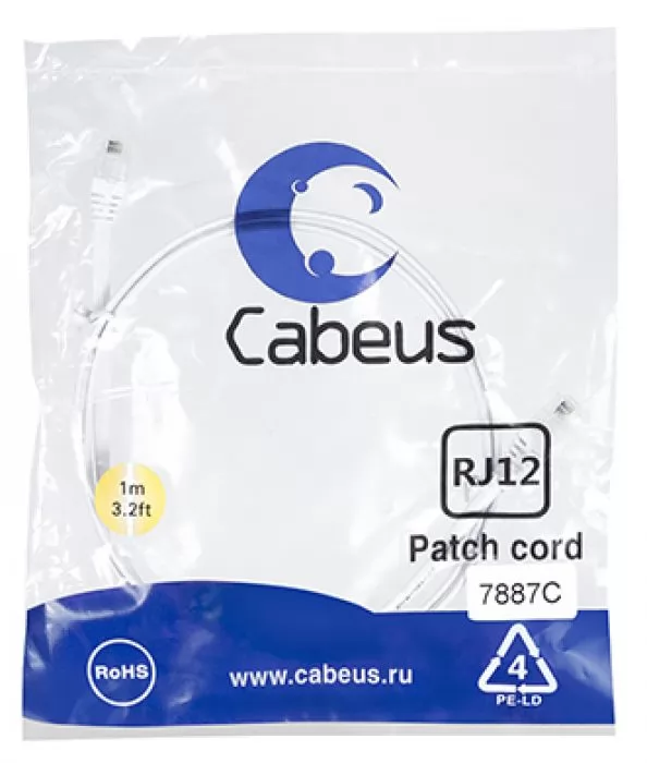 Cabeus PC-TEL-RJ12-1m