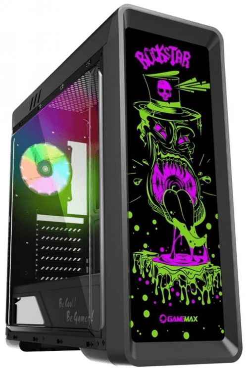 

Корпус ATX GameMax RockStar 1 черный, без БП, боковая панель из акрила, USB 3.0, 2*USB 2.0, audio, RockStar 1