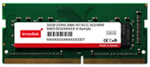 

Модуль памяти SODIMM DDR4 8GB InnoDisk M4D0-8GS1PWEM PC4-25600 3200MHz 1.2V ECC, M4D0-8GS1PWEM