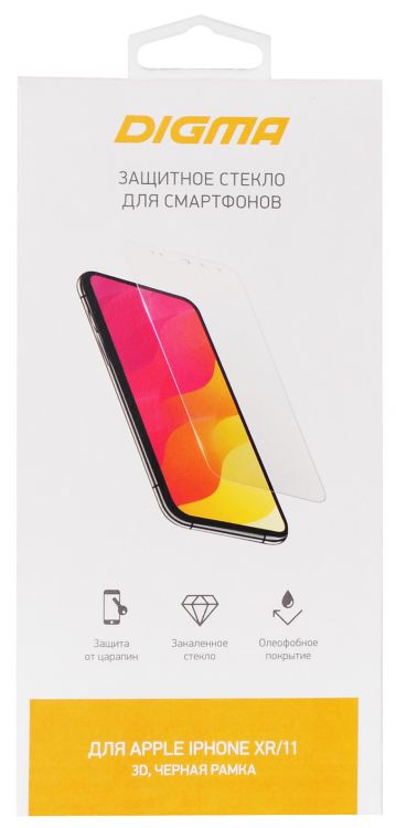 Защитное стекло Digma DGG3AP11XA для Apple iPhone XR/11 3D