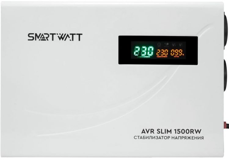 

Стабилизатор напряжения SmartWatt AVR SLIM 1500RW настенный, AVR SLIM 1500RW