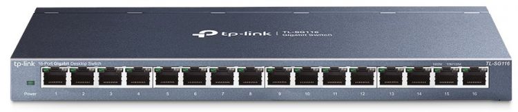 Коммутатор неуправляемый TP-LINK TL-SG116 16 портов RJ45 10/100/1000 Мбит/с