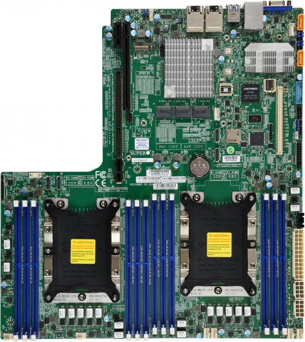 Материнская плата Supermicro MBD-X11DDW-NT-B 2x3647, C622, 12xDDR4, 14 SATA3(6 Gb/s), USB 3.0 ports (4 rear + 2 headers) (без задней планки) 89047644 89047645 rear lh