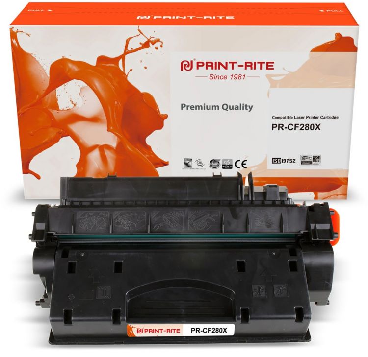 Картридж Print-Rite PR-CF280X CF280X черный (6900стр.) для HP LJ Pro 400/M401/M425 - фото 1