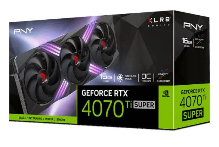 фото PNY GeForce RTX 4070 Ti SUPER XLR8 Gaming VERTO Triple Fan OC