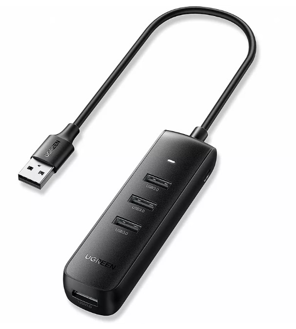 

Концентратор UGREEN CM416 10915_ 4*USB 3.0, 25 см, черный, CM416
