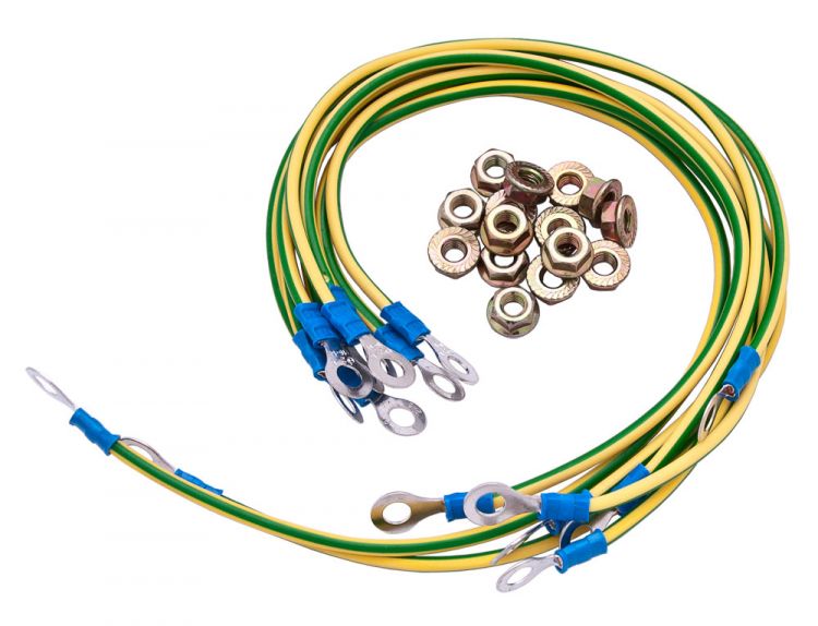 Набор Cabeus GrW кабелей заземления (30см - 6 шт, 40см- 2шт, гайка с фланцем - 16 шт)