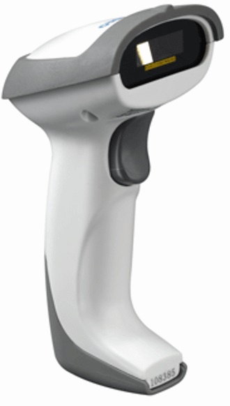 Сканер штрих-кодов Mindeo MD2230AT+ белый, ручной, лазерный, 3mil, подставка, USB