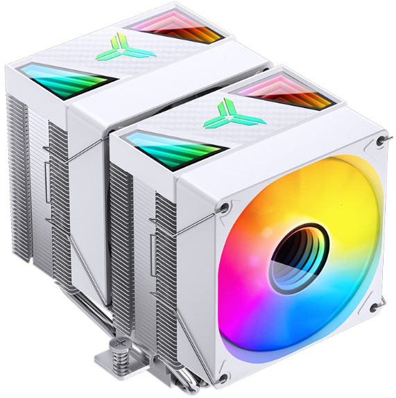 Кулер JONSBO CR-1400 DV2 White LGA1700/1200/115X/2011/AM4/AM5 (2*92mm fan, 800-2300rpm, 11.95-38.2 CFM, 22.3-33.8dBA, 4-pin PWM/3-pin ARGB)