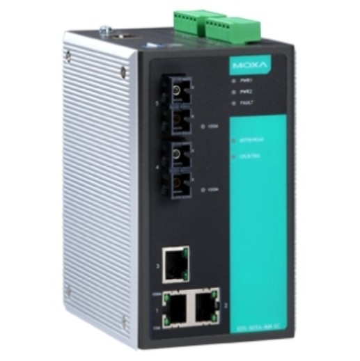 

Коммутатор управляемый MOXA EDS-505A-MM-SC-T 3x10/100 BaseTx ports, 2 multi mode 100Fx ports, EDS-505A-MM-SC-T