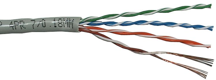 

Кабель витая пара U/UTP 5e кат. 4 пары Neomax NM13001 24AWG(7х0.18 мм), медь, многожильный (stranded), внутренний, PVC, серый, уп/305м, NM13001