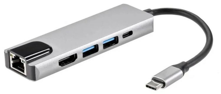 Концентратор iOpen ACU435M USB 3.1 Type-Cm/HDMI A(m) 4K/30Hz, RJ45, 2*USB3.0, PD