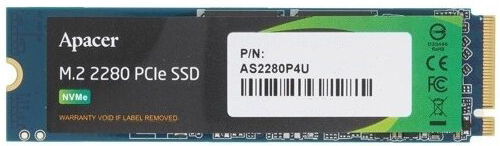 

Накопитель SSD M.2 2280 Apacer AP256GAS2280P4U-1 AS2280P4U 256GB PCIe Gen3x4, NVMe, 3D NAND, R3500/W1200 Mb/s, MTBF 1.8M, Retail, AP256GAS2280P4U-1