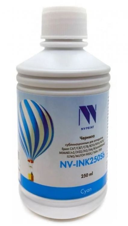 

Чернила NVP NV-INK250CSb/b сублимационные, для аппаратов Epson, Mimaki, Mutoh, Roland, 250ml, cyan, NV-INK250CSb/b