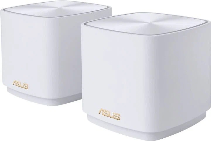 Маршрутизатор ASUS 90IG0750-MO3B40 XD5 (W-2-PK) 2 access point, 802.11b/g/n/ac/ax, 574 + 1201Mbps, 2,4 + 5 gGz, white