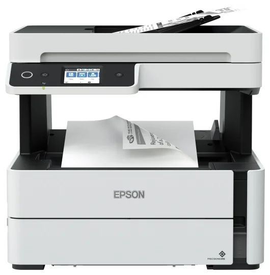 

МФУ струйное черно-белое Epson M3170 C11CG92405 A4, 39 стр/мин, 210 x 297 мм, первый отпечаток 6сек, Wi-Fi (C11CG92404), M3170