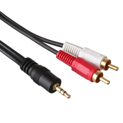Кабель аудио Exegate EX-CCA-458-3.0 EX225929RUS 3.5mm Jack M/2xRCA M, 3м, позолоченные контакты аудио стерео кабель vivanco 2xrca m 2xrca m 1 5м 46012