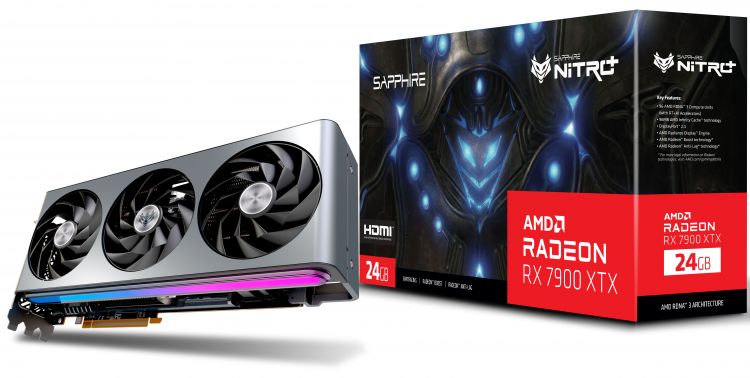 Видеокарта PCI-E Sapphire Radeon RX 7900 XTX NITRO+ (11322-01-40G) 24GB GDDR6 384bit 5nm 1855/20000MHz 2*HDMI/2*DP