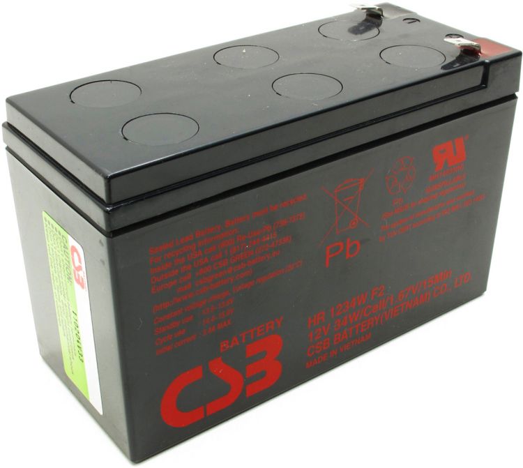 Батарея CSB HR1234W 12В, 9Ач, 151х65х100мм батарея csb hr1234w 12в 9ач 151х65х100мм
