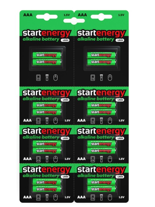 

Батарейка Старт LR03-BL16 1.5 В, ААА, LR03, на карте 16 штук, LR03-BL16
