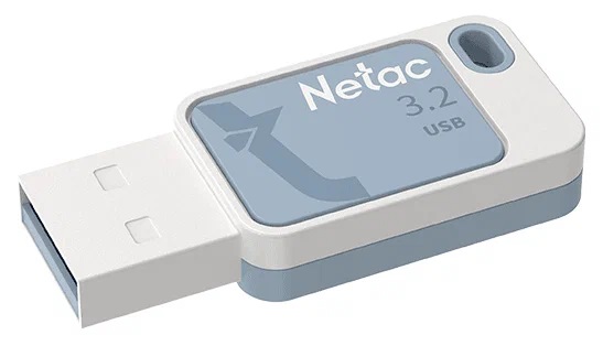 

Накопитель USB 3.2 64GB Netac UA31 белый/голубой, UA31