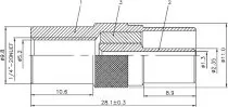 Hyperline CON-PAL-F-RG59-TW