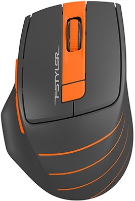 Мышь Wireless A4Tech Fstyler FG30S серый/оранжевый оптическая (2000dpi) silent (6but) (1204072)