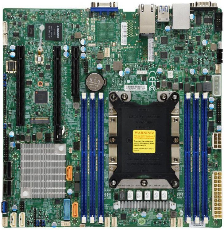 

Материнская плата mATX Supermicro MBD-X11SPM-F-B (LGA3647, C621, 6хDDR4, 2x1GbE, M.2, 12xSATA 6G, 6xUSB2.0, 5xUSB3.0, 2xCOM, VGA), MBD-X11SPM-F-B