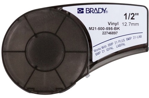 

Лента красящая Brady M21-500-595-BK brd139742 12.70 мм/6.4 м винил, белый на черном, M21-500-595-BK