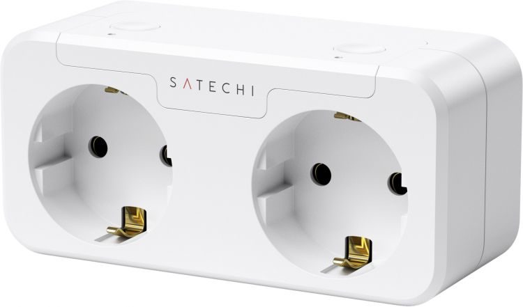 Розетка умная Satechi Homekit Dual Smart Outlet ST-HK2OAW-EU white