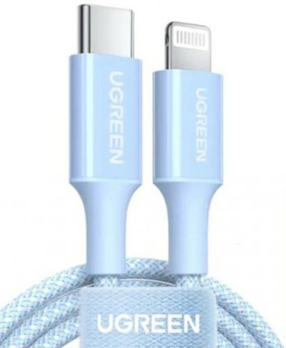 Кабель UGREEN US532 90448 Lightning/USB-C PD Charging, 1м, blue, цвет синий