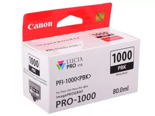 

Картридж Canon PFI-1000 PBK 0546C001 для PRO1000, фото черный (80 ml), PFI-1000 PBK