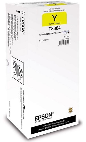 

Контейнер с чернилами Epson C13T838440 для WF-R5xxx XL желтый, C13T838440