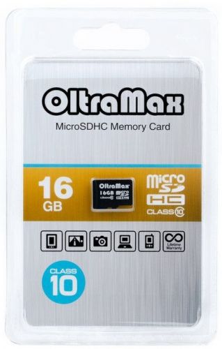 

Карта памяти 16GB OltraMax OM0016GCSDHC10-W/A-AD, OM0016GCSDHC10-W/A-AD