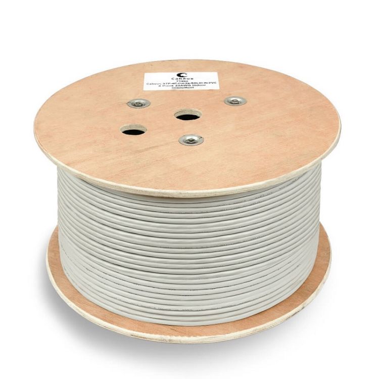 

Кабель витая пара U/UTP 6a кат. 4 пары Cabeus UTP-4P-Cat.6a-SOLID-PVC-GY (23 AWG), одножильный, PVC нг(А)-LS, серый (305 м), UTP-4P-Cat.6a-SOLID-PVC-GY