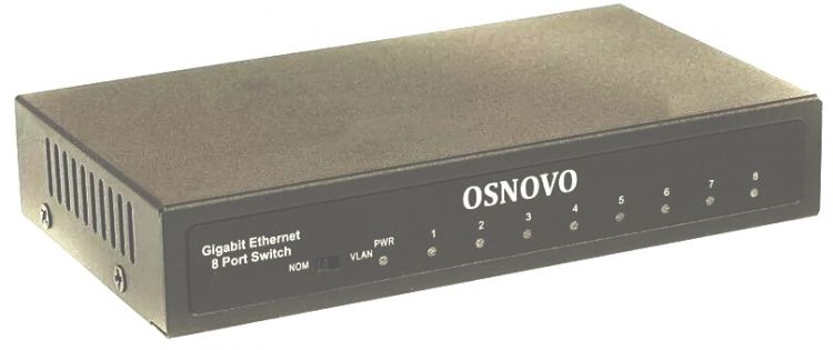 

Коммутатор OSNOVO SW-70800 Gigabit Ethernet на 8 RJ45 портов. Порты: 8 x GE (10/100/1000Base-TX), SW-70800