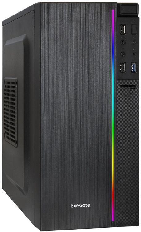 

Корпус mATX Exegate mEVO-9302-RGB EX287882RUS Minitower, без БП, 2*USB+1*USB3.0, HD аудио, черный с RGB подсветкой, mEVO-9302-RGB