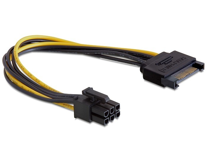 

Разветвитель Cablexpert CC-PSU-SATA SATA->PCI-Express 6pin, 20см, CC-PSU-SATA