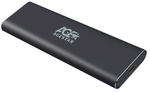 Внешний корпус AgeStar 3UBNF5C для M.2 NGFF (B-key), USB 3.0, алюминий, серебристый