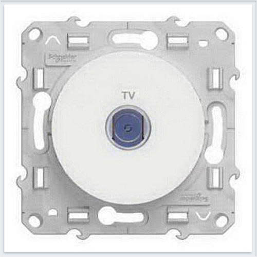 

Розетка Schneider Electric S52R445 Odace Белый ТВ, S52R445