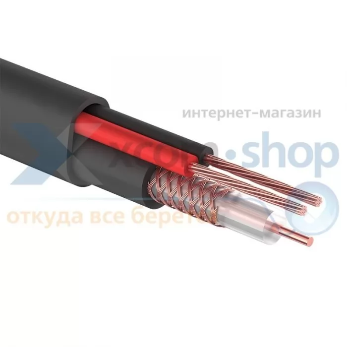 Rexant КВК-П-2 + 2х0,75мм², 200м., черный, OUTDOOR