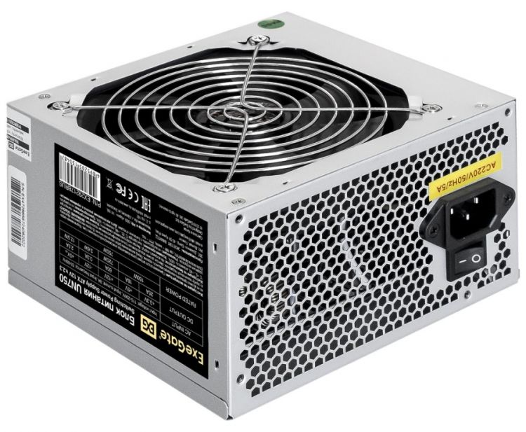 Блок питания ATX Exegate EX292178RUS-S 750W, 120mm fan, кабель 220V с защитой от выдергивания