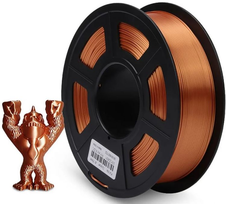 

Пластик NVP NV-3D-SILK-PLA-PCOPPER Silk PLA+Copper для 3D печати, диаметр 1.75мм, длина 330м, 1 кг, NV-3D-SILK-PLA-PCOPPER