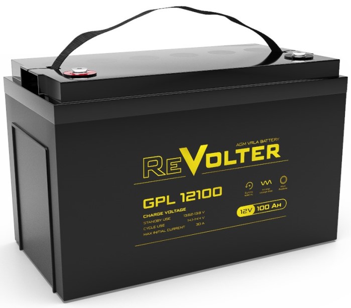 

Батарея ReVolter GPL 12100 12 V, 100Ah, GPL 12100