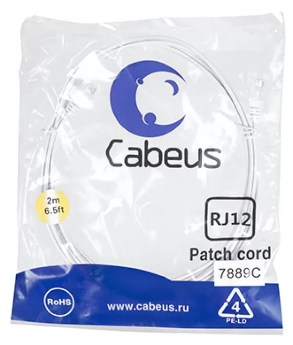 Cabeus PC-TEL-RJ12-2m