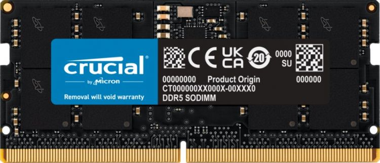Модуль памяти SODIMM DDR5 16GB Crucial CB16GS4800 4800МГц CL40 - фото 1