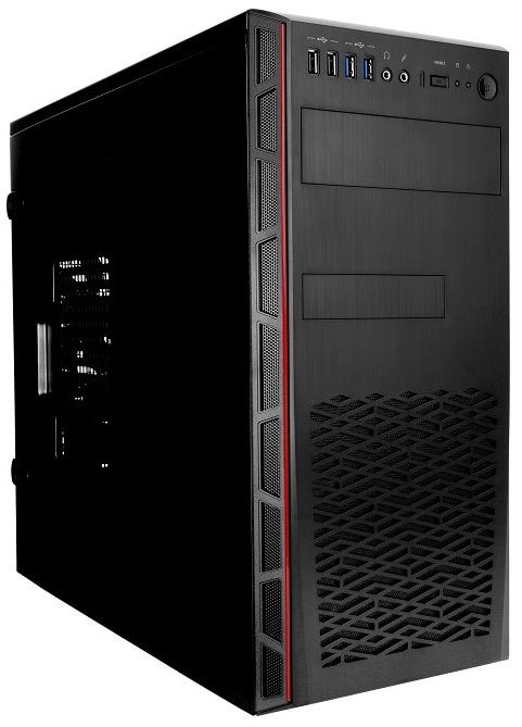 Корпус ATX InWin EA065 Black (УЦЕНЕННЫЙ) без БП, USB3.0*2, USB2.0*2, USB C, HD audio